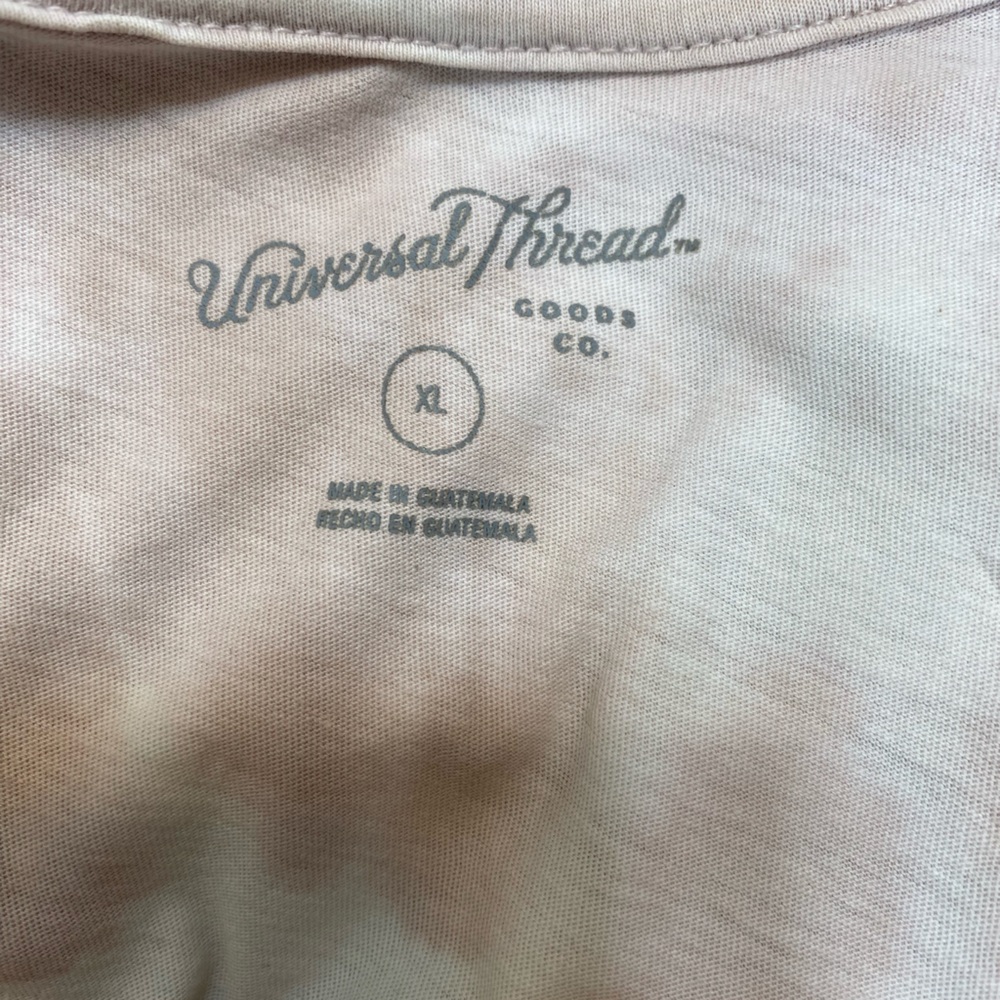 Universal Thread Womens T-Shirt Size XL Smokey Taupe Tie Dye Short Sleeve. - Picture 5 of 7
